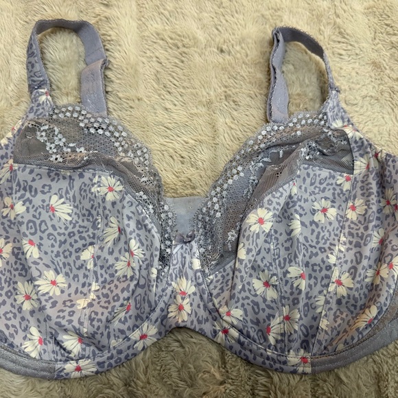 Elomi Gray Lace Full Coverage Bra - Picture 1 of 5